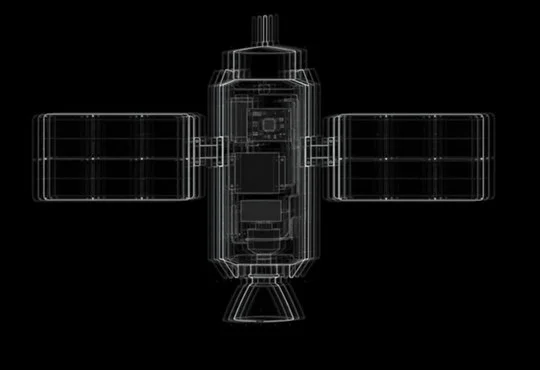 Satellite drawing blurred by vibration